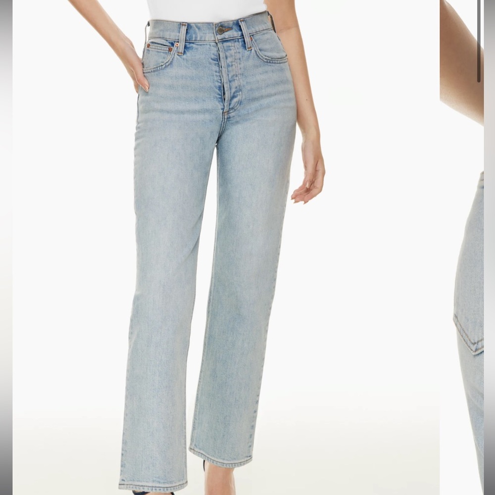 ARITZIA DENIM FORUM HI RISE STRAIGHT JEANS SIZE 28L